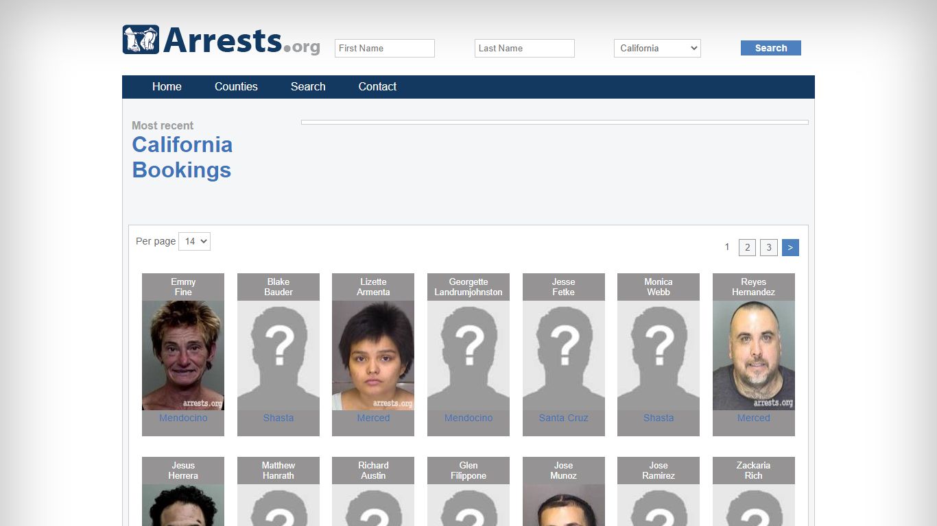 California Arrests and Inmate Search